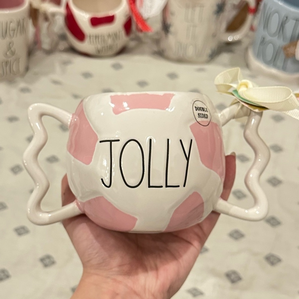 Rae Dunn Jolly Pink Mug
